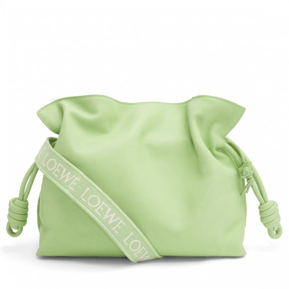 Loewe Flamenco Clutch Bag In Lime Green Leather Loewe Flamenco Clutch Bag In Lime Green Leather