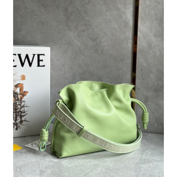 Loewe Flamenco Clutch Bag In Lime Green Leather Loewe Flamenco Clutch Bag In Lime Green Leather