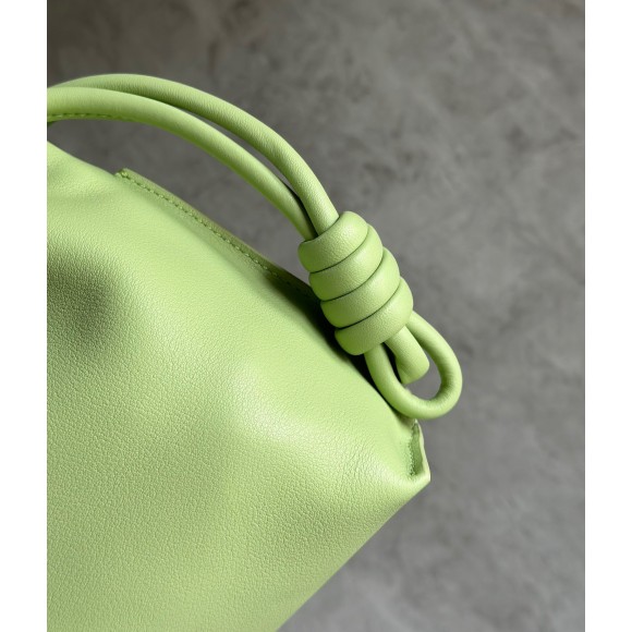 Loewe Flamenco Clutch Bag In Lime Green Leather Loewe Flamenco Clutch Bag In Lime Green Leather