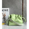 Loewe Flamenco Clutch Bag In Lime Green Leather