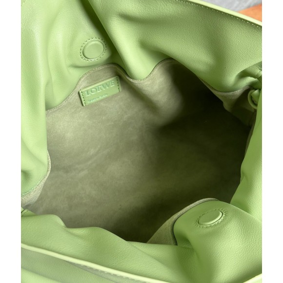 Loewe Flamenco Clutch Bag In Lime Green Leather Loewe Flamenco Clutch Bag In Lime Green Leather