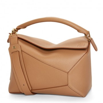Loewe Puzzle Medium Bag In Toffee Grained Calfskin Loewe Puzzle Medium Bag In Toffee Grained Calfskin