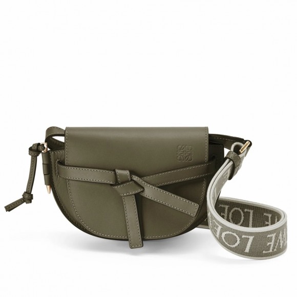 Loewe Gate Dual Mini Bag In Autumn Green Calfskin Loewe Gate Dual Mini Bag In Autumn Green Calfskin
