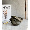 Loewe Gate Dual Mini Bag In Autumn Green Calfskin