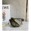 Loewe Gate Dual Mini Bag In Autumn Green Calfskin