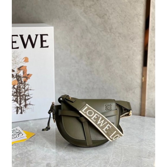 Loewe Gate Dual Mini Bag In Autumn Green Calfskin Loewe Gate Dual Mini Bag In Autumn Green Calfskin