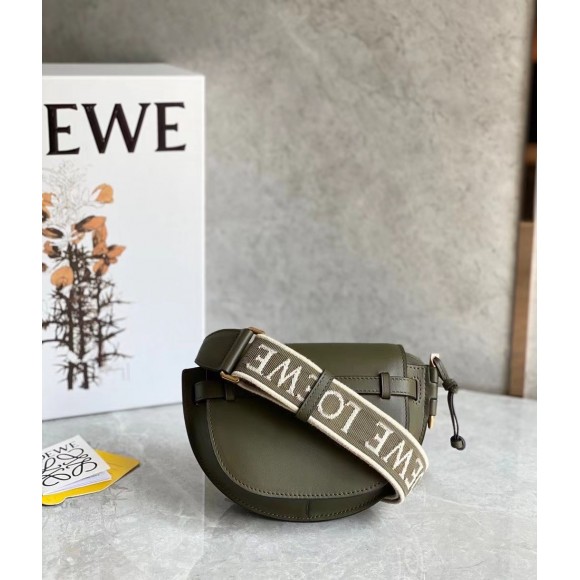 Loewe Gate Dual Mini Bag In Autumn Green Calfskin Loewe Gate Dual Mini Bag In Autumn Green Calfskin