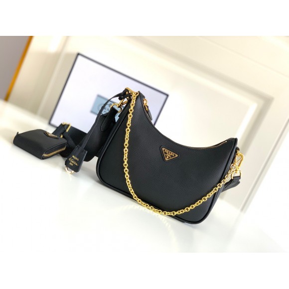 Prada Re-Edition 2005 Shoulder Bag In Black Saffiano Leather Prada Re-Edition 2005 Shoulder Bag In Black Saffiano Leather