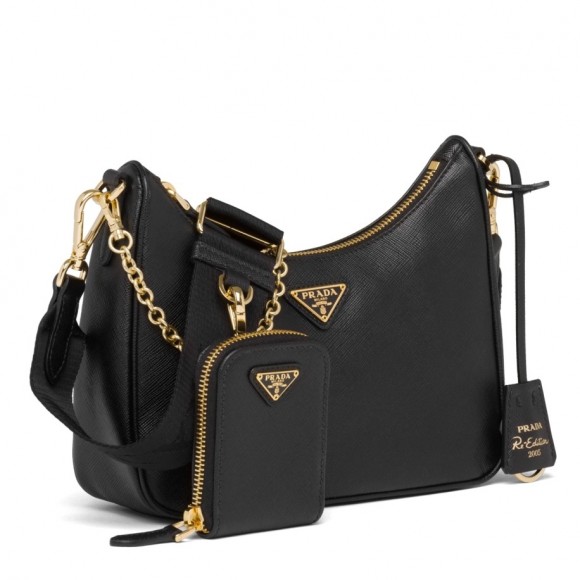 Prada Re-Edition 2005 Shoulder Bag In Black Saffiano Leather Prada Re-Edition 2005 Shoulder Bag In Black Saffiano Leather