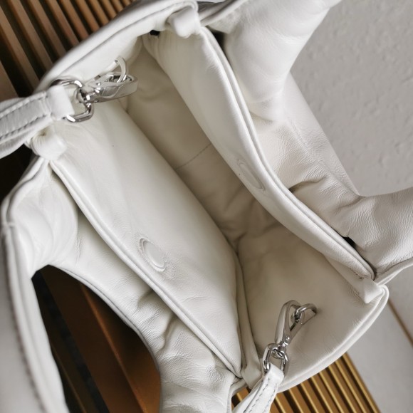 Pra*a small top-handle bag in white nappa leather