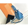 Prada Moon Bag in Blue Padded Nappa Leather