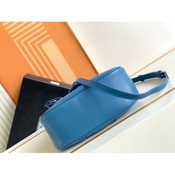 Prada Moon Bag in Blue Padded Nappa Leather Prada Moon Bag in Blue Padded Nappa Leather