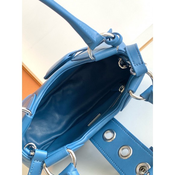 Prada Moon Bag in Blue Padded Nappa Leather Prada Moon Bag in Blue Padded Nappa Leather