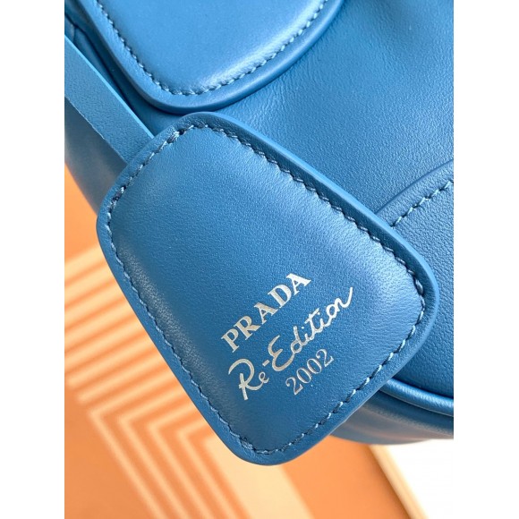 Prada Moon Bag in Blue Padded Nappa Leather Prada Moon Bag in Blue Padded Nappa Leather