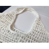 Prada Large Tote Bag In White Woven Raffia