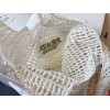 Prada Large Tote Bag In White Woven Raffia