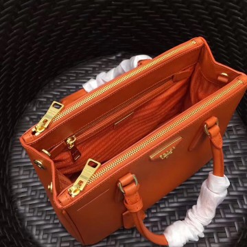 Prada Galleria Medium Bag In Orange Saffiano Leather Prada Galleria Medium Bag In Orange Saffiano Leather
