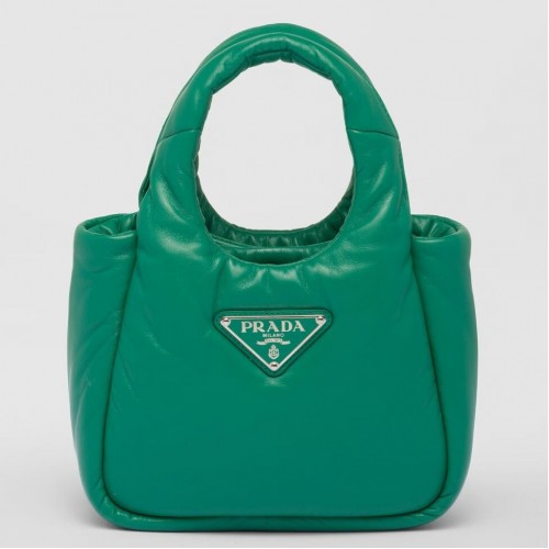 Prada Small Top-handle Bag in Green Nappa Leather