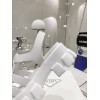 Prada Foam Sandals in White Rubber
