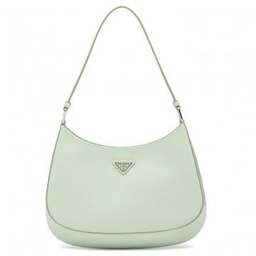 Prada Cleo Small Bag In Aqua Brushed Leather