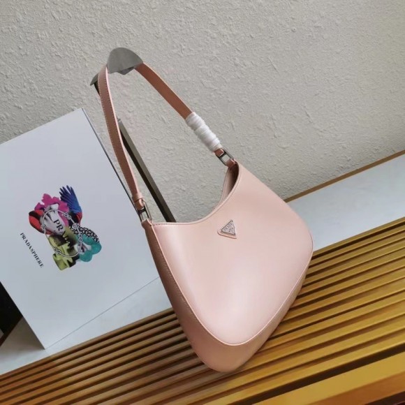 Prada Cleo Small Bag In Pink Brushed Leather Prada Cleo Small Bag In Pink Brushed Leather