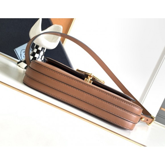 Prada Shoulder Bag in Cognac Smooth Calfskin Prada Shoulder Bag in Cognac Smooth Calfskin
