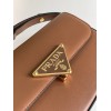 Prada Shoulder Bag in Cognac Smooth Calfskin