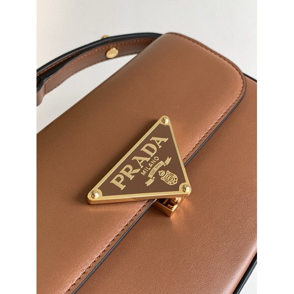 Prada Shoulder Bag in Cognac Smooth Calfskin Prada Shoulder Bag in Cognac Smooth Calfskin