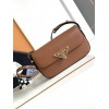 Prada Shoulder Bag in Cognac Smooth Calfskin