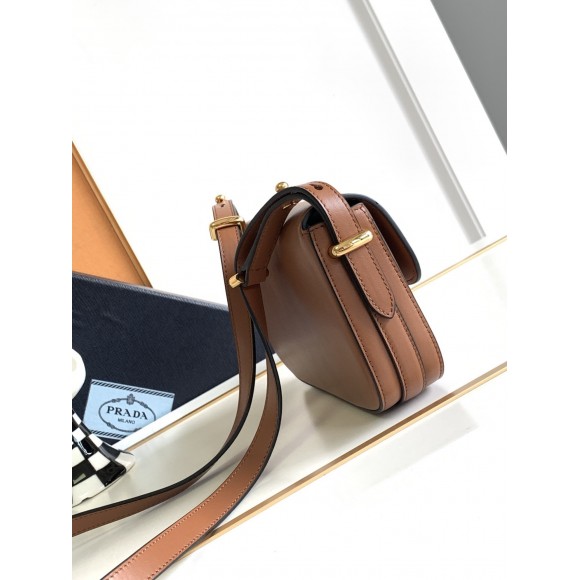 Prada Shoulder Bag in Cognac Smooth Calfskin Prada Shoulder Bag in Cognac Smooth Calfskin