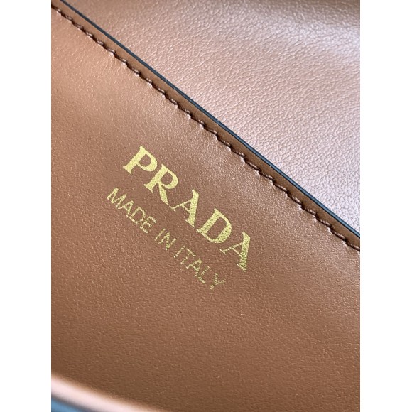Prada Shoulder Bag in Cognac Smooth Calfskin Prada Shoulder Bag in Cognac Smooth Calfskin