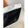 Prada Triangle Shoulder Bag In White Saffiano Leather