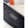 Prada Triangle Shoulder Bag In White Saffiano Leather