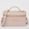 Prada Mini Vanity Bag in Light Pink Grained Leather
