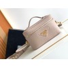 Prada Mini Vanity Bag in Light Pink Grained Leather