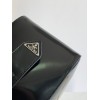 Prada Supernova Small Top Handle Bag In Black Brushed Leather