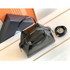 Prada Supernova Small Top Handle Bag In Black Brushed Leather