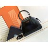 Prada Supernova Small Top Handle Bag In Black Brushed Leather