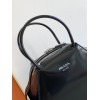 Prada Supernova Small Top Handle Bag In Black Brushed Leather