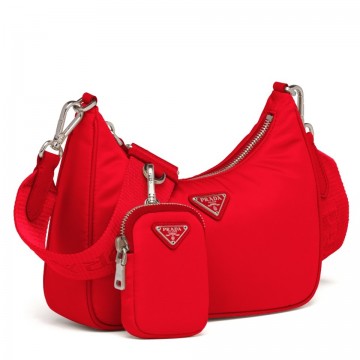Prada Re-Edition 2005 Shoulder Bag In Red Re-Nylon Prada Re-Edition 2005 Shoulder Bag In Red Re-Nylon