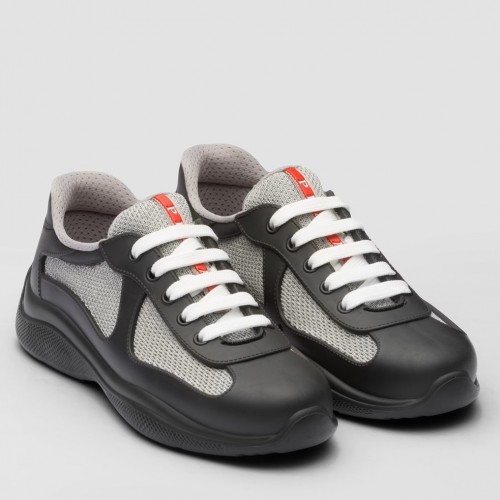 Prada America's Cup Sneakers in Black Rubber and Bike Fabric