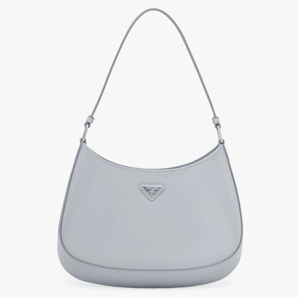 Prada Cleo Small Bag In Blue Brushed Leather Prada Cleo Small Bag In Blue Brushed Leather