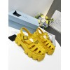 Prada Foam Sandals in Yellow Rubber