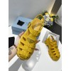 Prada Foam Sandals in Yellow Rubber