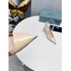 Prada Slingbacks Pumps 95mm In Powder Pink Patent Leather