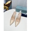 Prada Slingbacks Pumps 95mm In Powder Pink Patent Leather