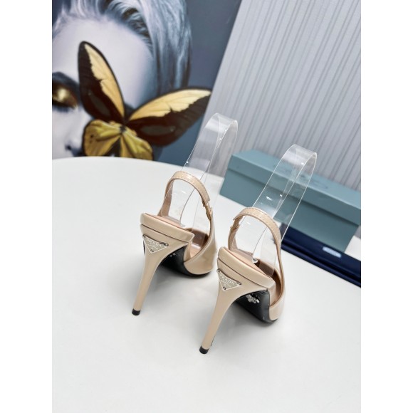 Prada Slingbacks Pumps 95mm In Powder Pink Patent Leather Prada Slingbacks Pumps 95mm In Powder Pink Patent Leather