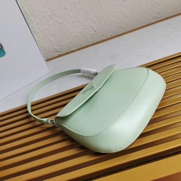 Prada Cleo Flap Bag In Aqua Brushed Leather Prada Cleo Flap Bag In Aqua Brushed Leather