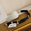 Prada Triangle Shoulder Bag In White Calfskin