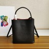 Prada Medium Panier Bag In Black Saffiano Leather